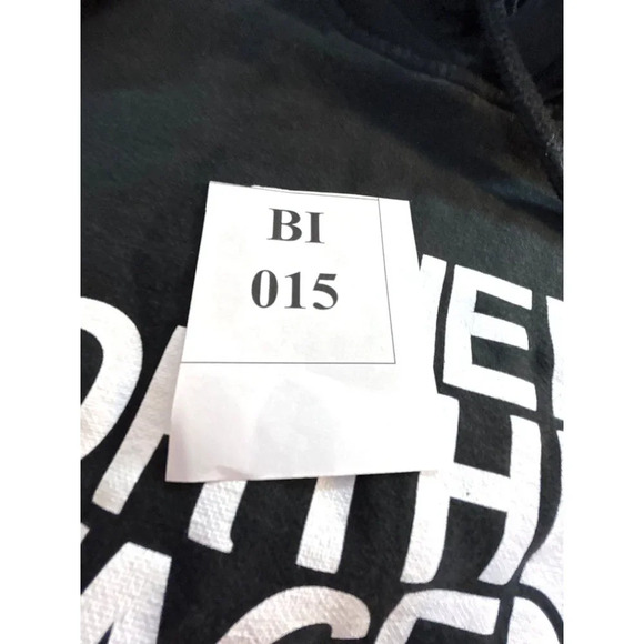 The North Face Mens Hommes Hoodie Black with White Logo Pockets Draw String Size - Picture 6 of 6